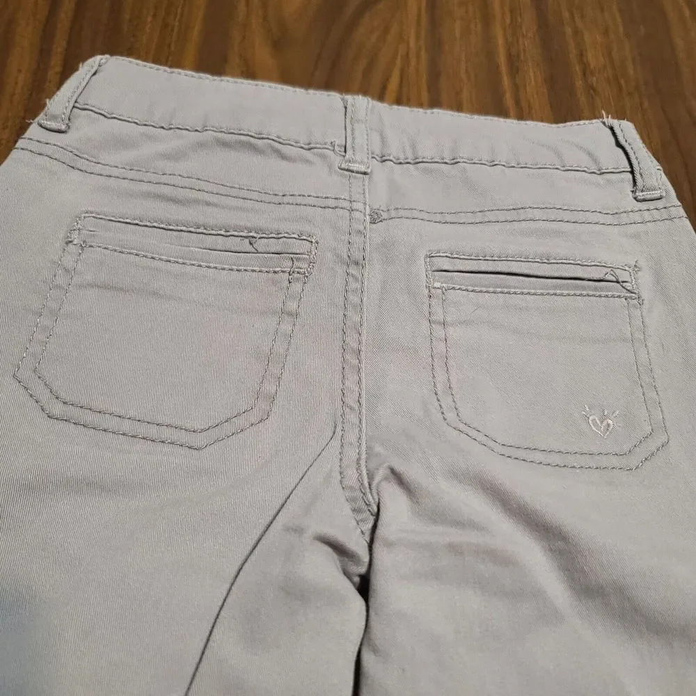 Justice Premium Girls Light Gray Jeans Pants Size 8S